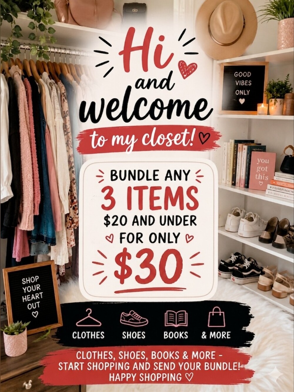 $30- Bundle 3 Items $20 & Under For $30